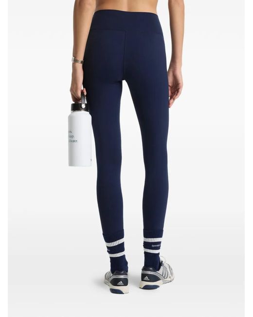 Sporty & Rich Blue High-Rise Logo Performance Trousers