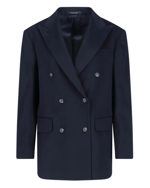 Tagliatore Blue Double-Breasted Blazer