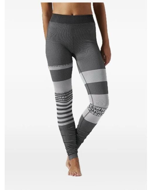 Reebok Gray Striped Leggings