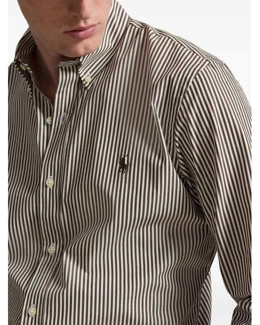 Polo Ralph Lauren Men's Gray Striped Shirt