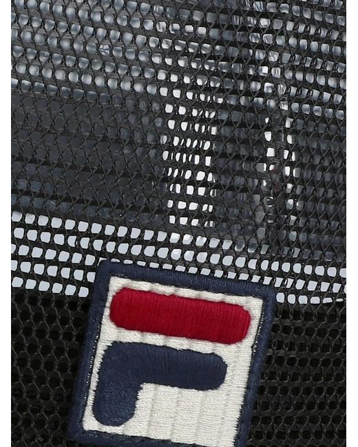 Fila Black Hazza 1911-Embroidered Mesh-Back Cap