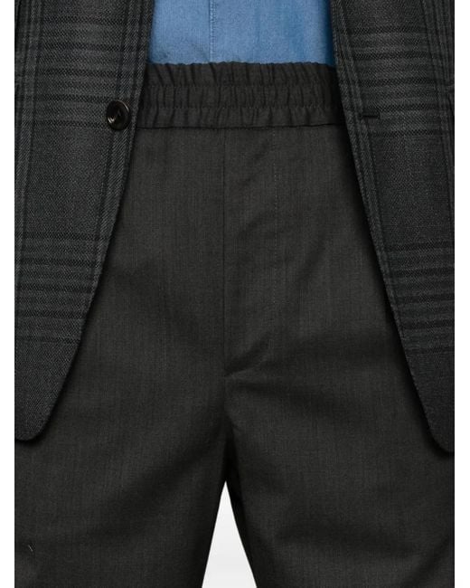 メンズ Zegna テーパード イージーパンツ Black