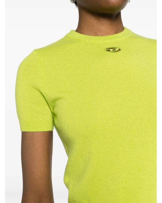 DIESEL Yellow Arga Ribbed T-Shirt