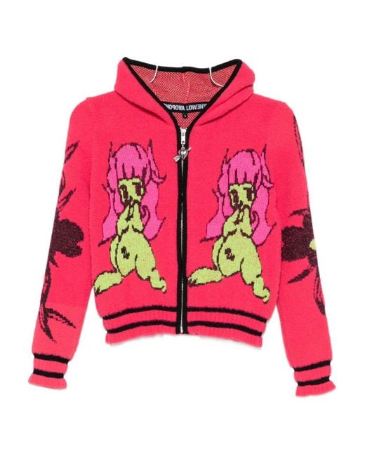 Chopova Lowena Pink My Name Is Tiny Cardigan