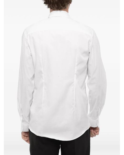 Neil Barrett White Loose-Fit French-Collar Shirt for men