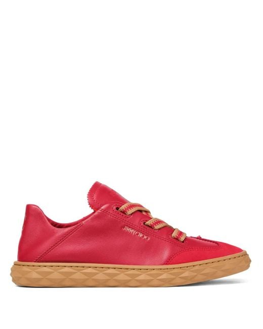 Jimmy Choo Diamond Light Flex Sneakers in het Red