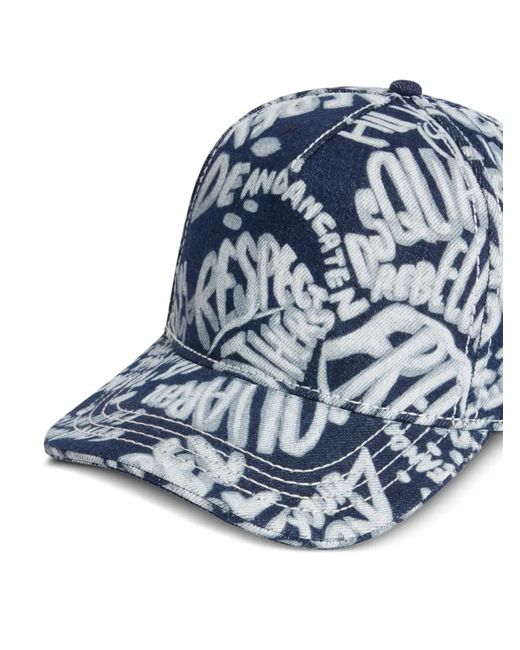 DSquared² Blue Rebel Hibiscus Baseball Cap