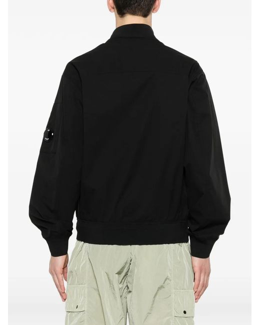 C P Company Black Flap-Pocket Jacket for men