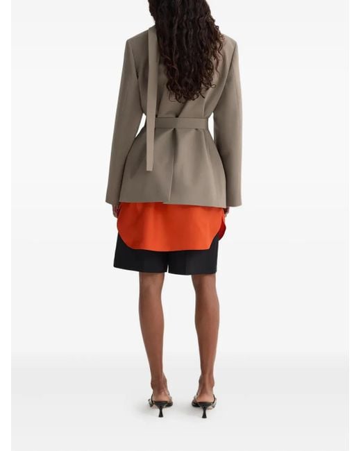 Rohe Brown Deconstructed Belted Blazer