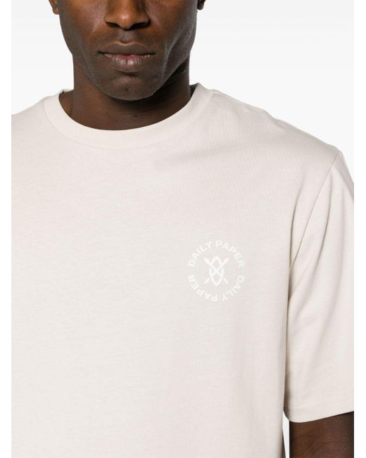 Daily Paper White Circle-print Cotton T-shirt for men
