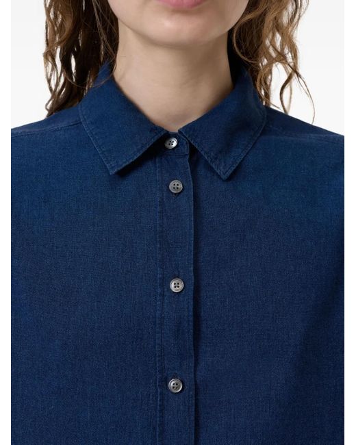 Closed Blue Linen Blend Shirt