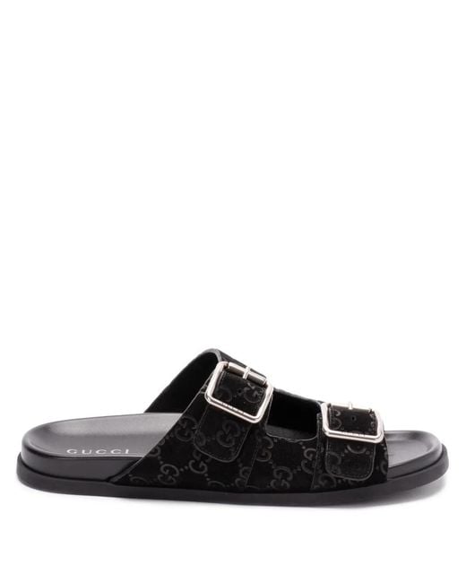 Gucci Black Rhein Open Sandals for men