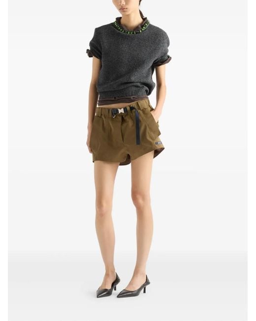 Prada Gray Knit Top
