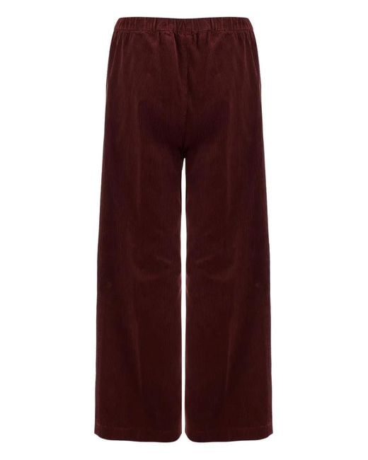 Aspesi Red Elasticated-Waist Trousers