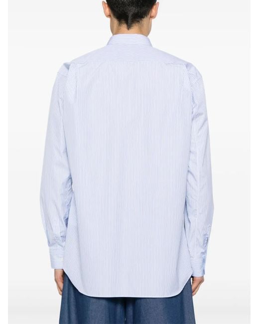 Comme des Garçons Blue Patchwork Striped Shirt for men
