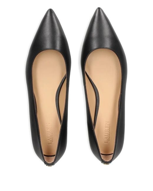 Ralph Lauren Black Pointed Ballet Flats