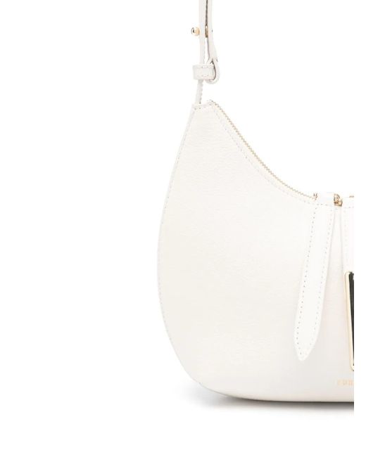 Furla White Goccia Schultertasche
