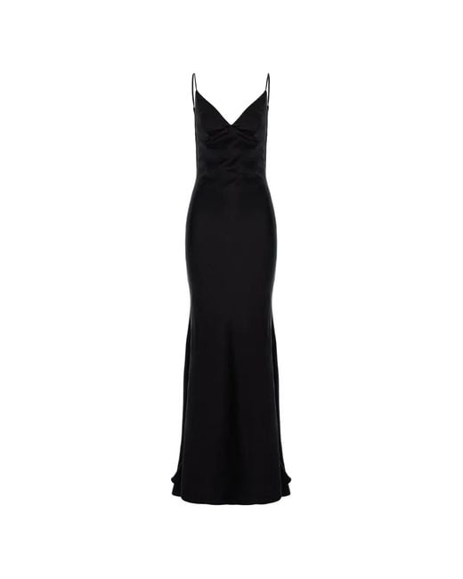 ROSERRY Black Como Bias-Cut Sleeveless Maxi Dress