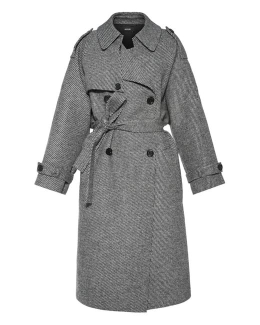 Abrigo con cinturón Anouki de color Gray