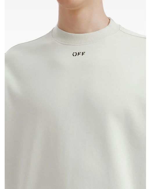Off-White c/o Virgil Abloh White Logo-Print Sweater for men