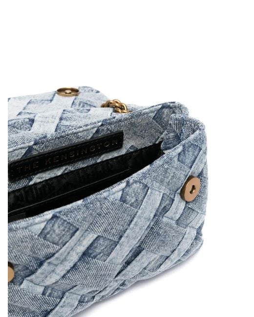 Kurt Geiger Blue Small Kensington Denim Bag