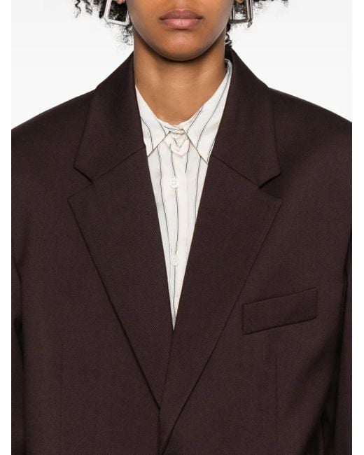 Frankie Shop Blazer Met Enkele Rij Knopen in het Brown