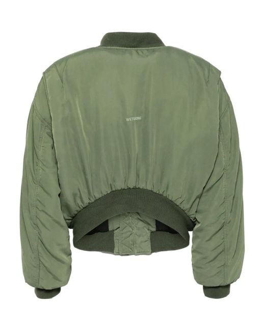 we11done Green Puff Bomber Jacket for men