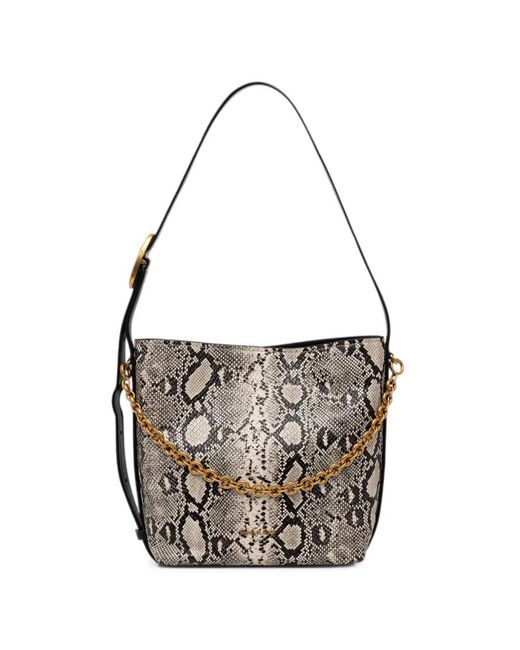 MICHAEL Michael Kors White Snake-Effect Chain-Detail Shoulder Bag