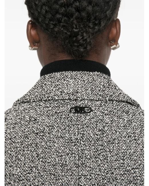 Michael Kors Gray Tweed Zip-Up Jacket