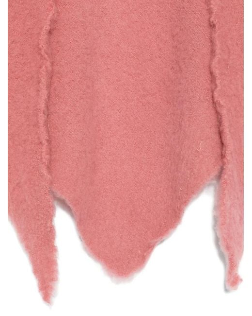 Faliero Sarti Pink Frayed Scarf