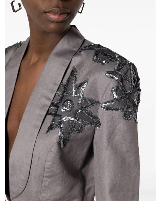 Lethicia Bronstein Hepburn リネンジャケット Gray