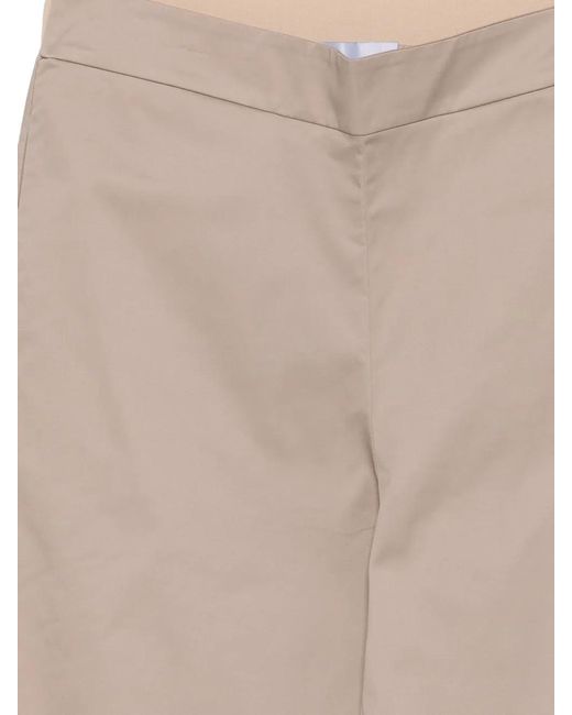 Alpha Studio White Cropped Trousers