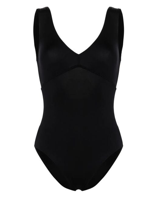 Eres Black Hold Up V-Neck Swimsuit