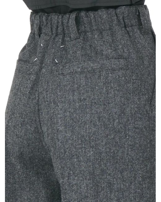 Maison Margiela Black Wide-Leg Wool Trousers