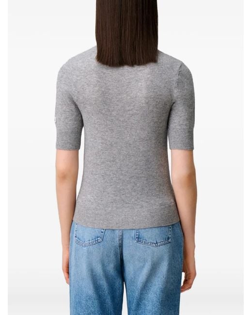 Claudie Pierlot Gray Layered Wool Jumper