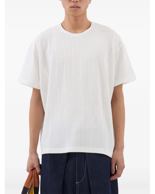 Sunnei White Ribbed T-Shirt