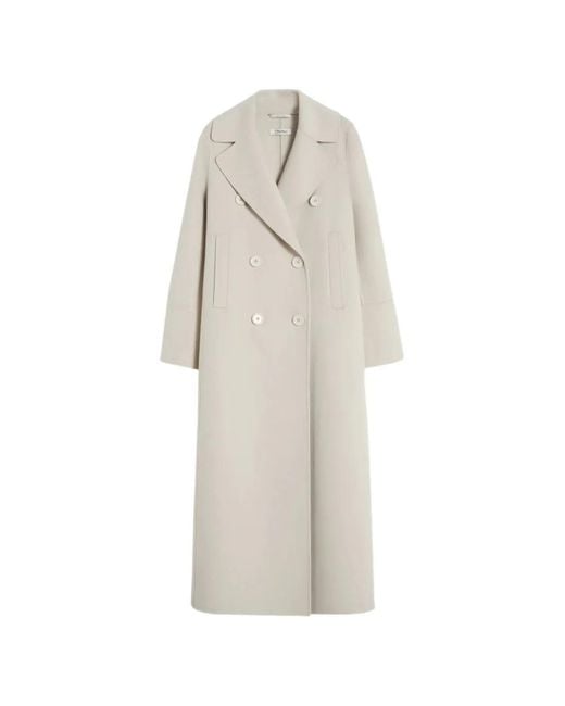 Abrigo Largo De Lana Max Mara de color White