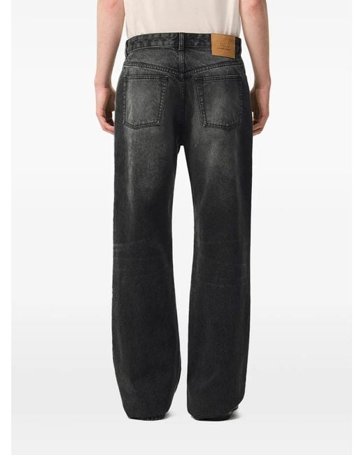 AMI Black Wide-Cut Jeans for men