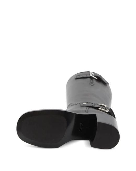 Gucci Black 70Mm Leather Boots