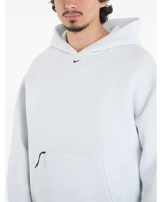 Nike White Logo-Embroidery Hoodie for men