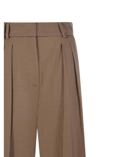 Max Mara Brown Pleated Trousers