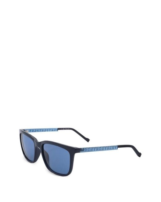 DKNY Blue Logo-Arm Square-Frame Sunglasses