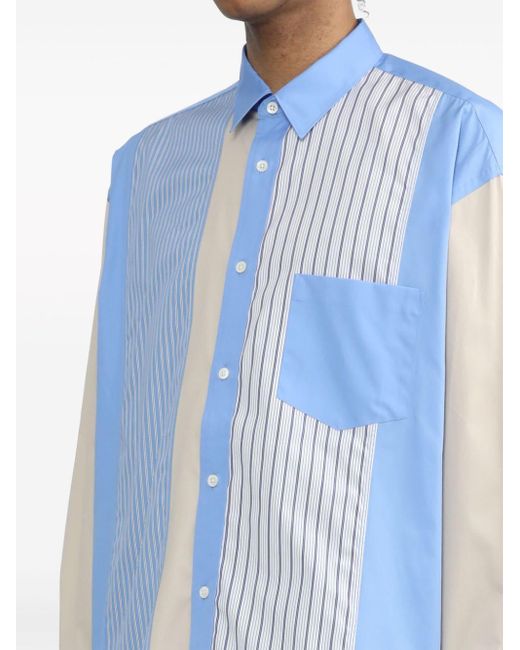 Camisa con diseño colour block Comme des Garçons de hombre de color Blue