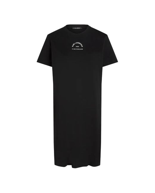 Karl Lagerfeld Black Rue St. Guillaume T-Shirt Mini Dress