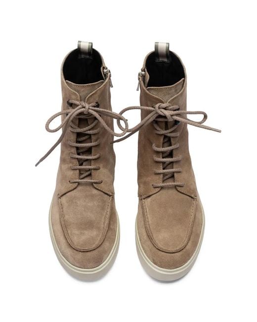 Officine Creative Brown Frame 108 Lace-Up Zip Boots