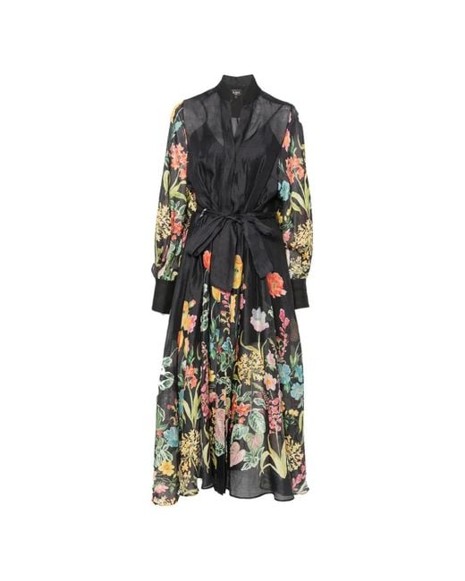 LAVI COUTURE Black Artemisia Belted Midi Dress
