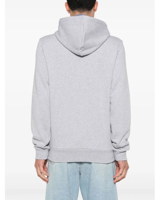 Lacoste White Logo-Patch Hoodie for men
