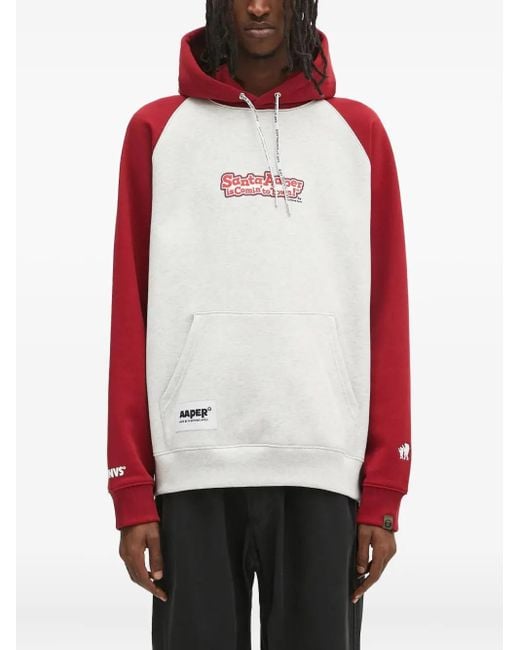 Sudadera con capucha y motivo gráfico Aape By A Bathing Ape de hombre de color Red