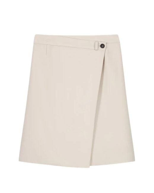 Coperni White Button-Detail Circular Midi Skirt