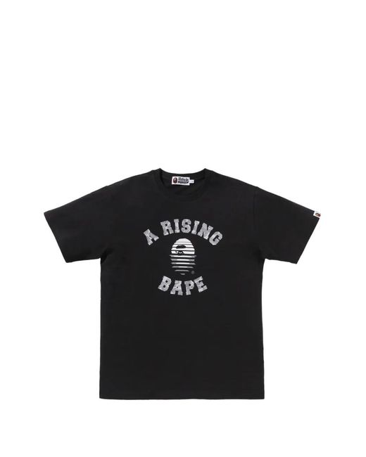 A Bathing Ape Black A Rising Bape T-Shirt for men